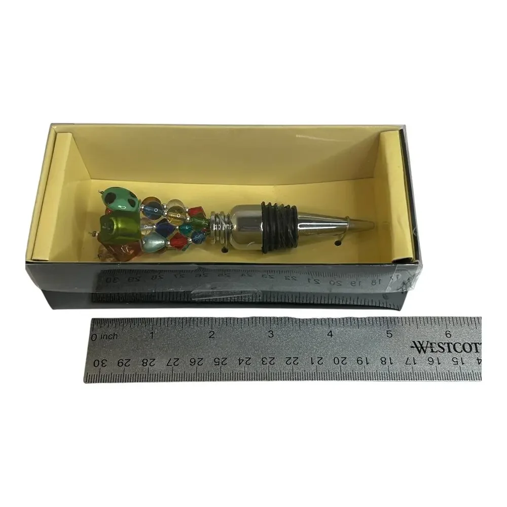 Colorful Art Glass Beads Bottle Stopper Bed Bath and Beyond NIB